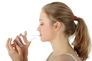 Woman Drinking Glass of Water