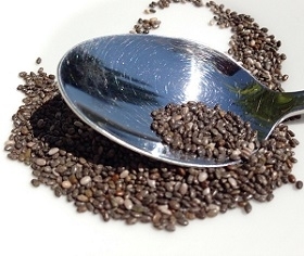Spoon of Chia Seeds